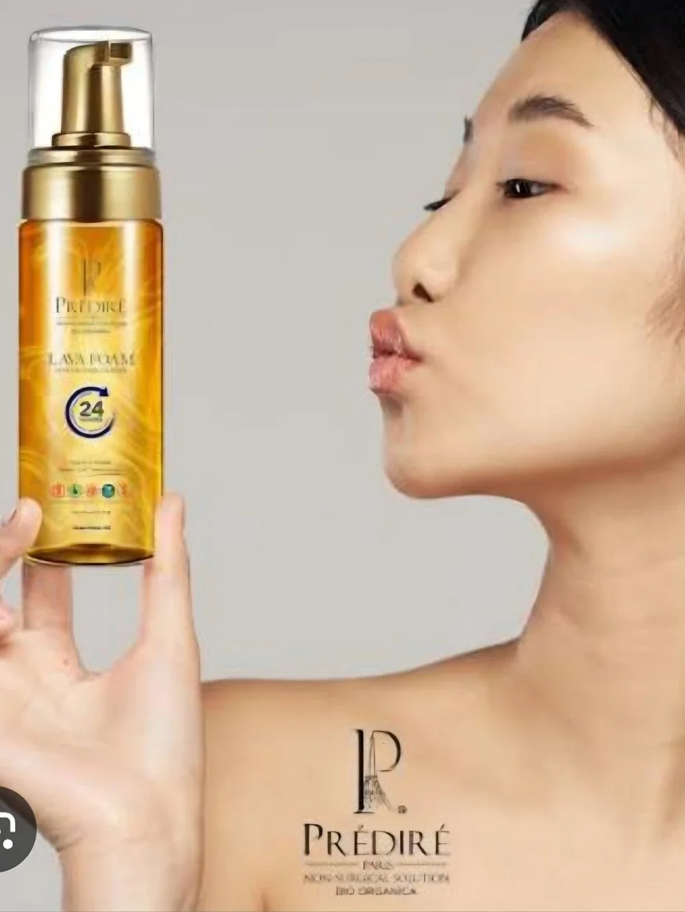 Facial Gold  Foam Cleanser with Brush - Radiant Yellow